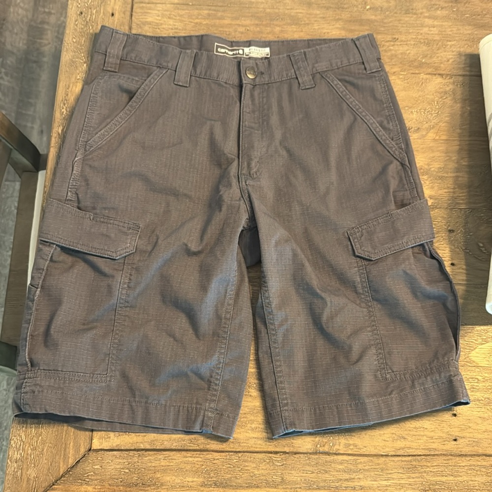 Carhartt Force Relaxed Fit Ripstop Shorts Gray 33 - Picture 3 of 8